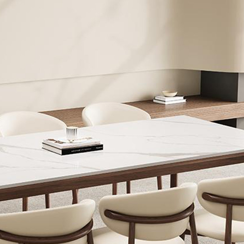 High-end Light Luxury Rock Slab Dining Table, 29.52"H x 70.86"L x 31.49"W