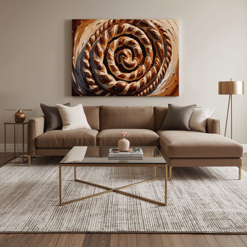 Desserts bretzels, art mural sur toile noire, H 12 po x l 18 po