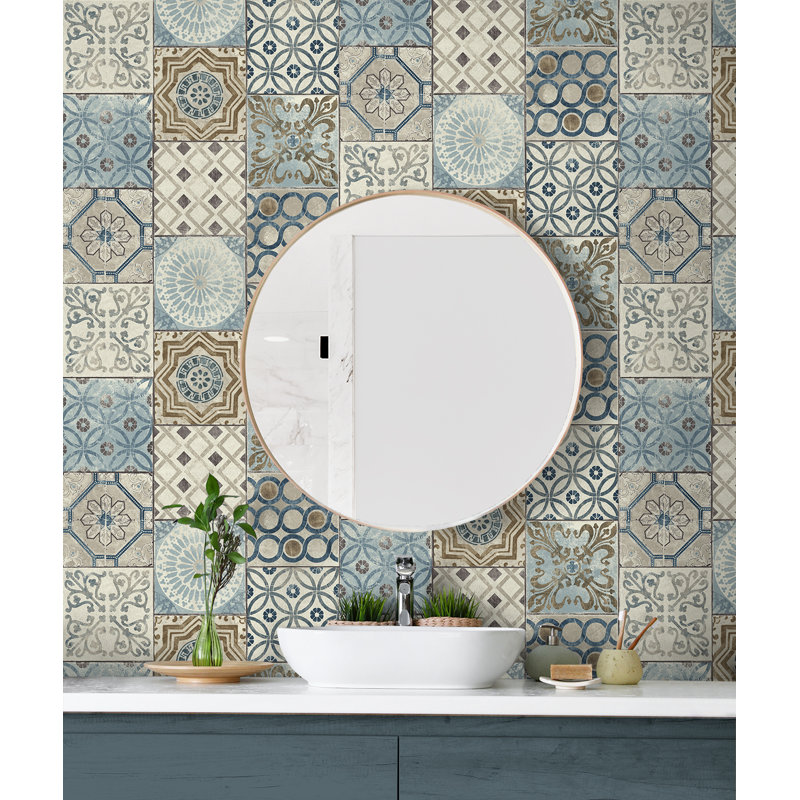 Moroccan Faux Tile Peel And Stick Wallpaper