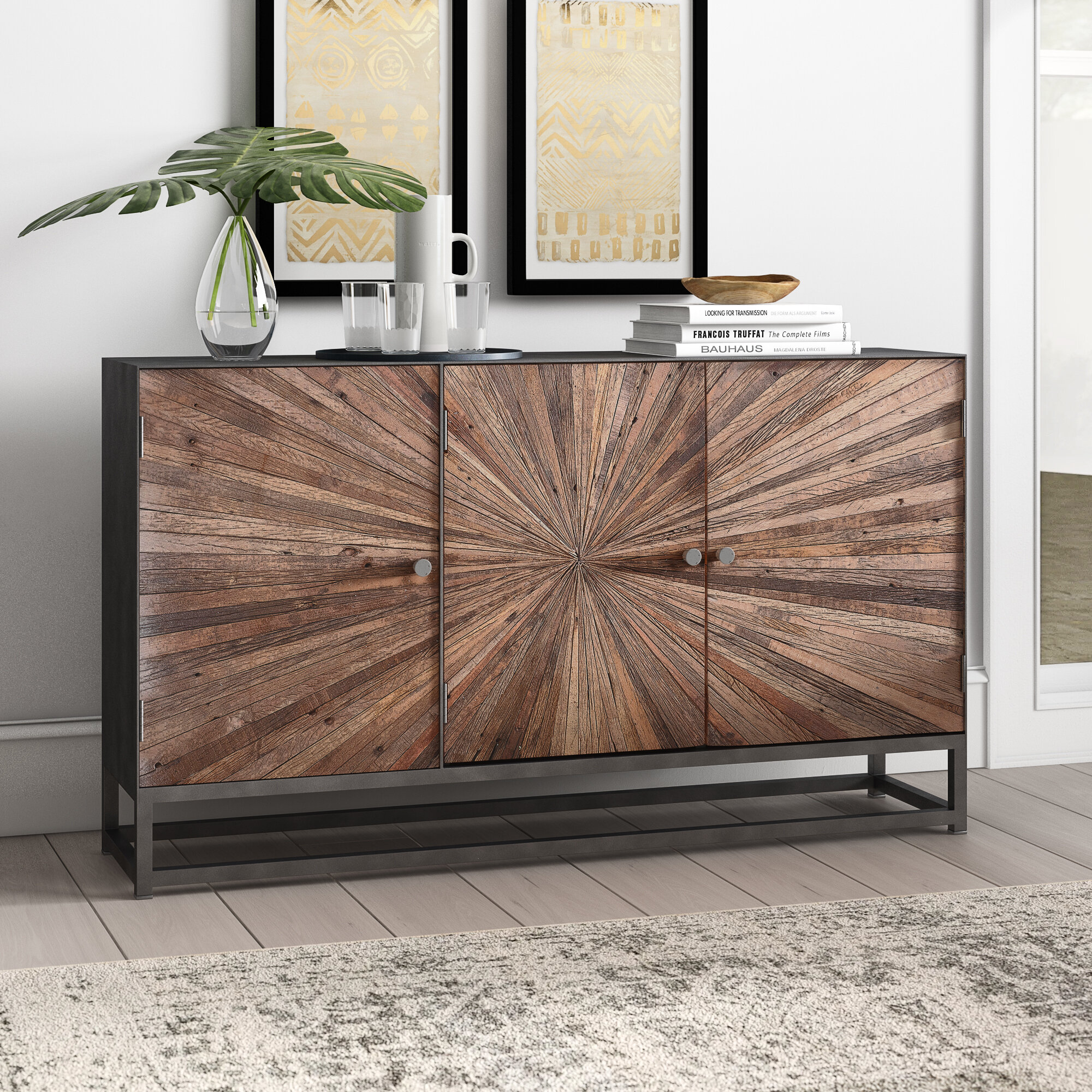 Mango wood 2024 buffet sideboard