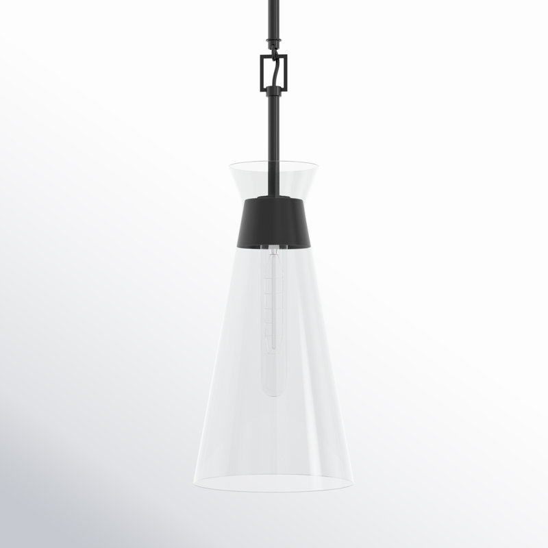 Lakewood 1-Light Pendant in Matte Black, Matte Black