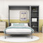 Lit escamotable en bois avec tablettes, conception pliable peu encombrante-1728178213-1728178214