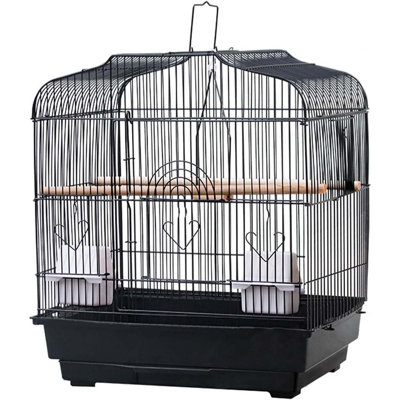 20.5 Inch Travel Bird Cage, Bird Travel Carrier Cage With Handle, 2 Standing Pole, 2 Food Container And Swing