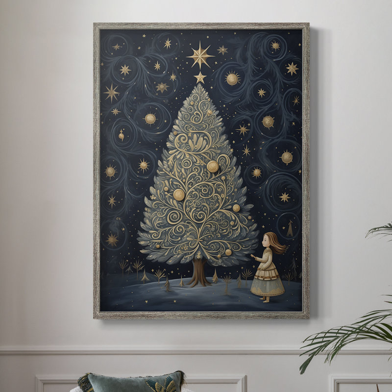 «Christmas Holiday Art DCL», reproduction encadrée - bois massif, H 11 po x l 9 po