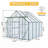 8x8 FT Double Door Polycarbonate Greenhouse-119140039-119140040