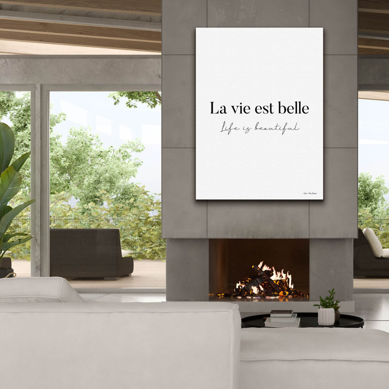 Toile épique Graffiti «Life Is Beautiful In French» par Seven Trees Design, 40 po x 54 po