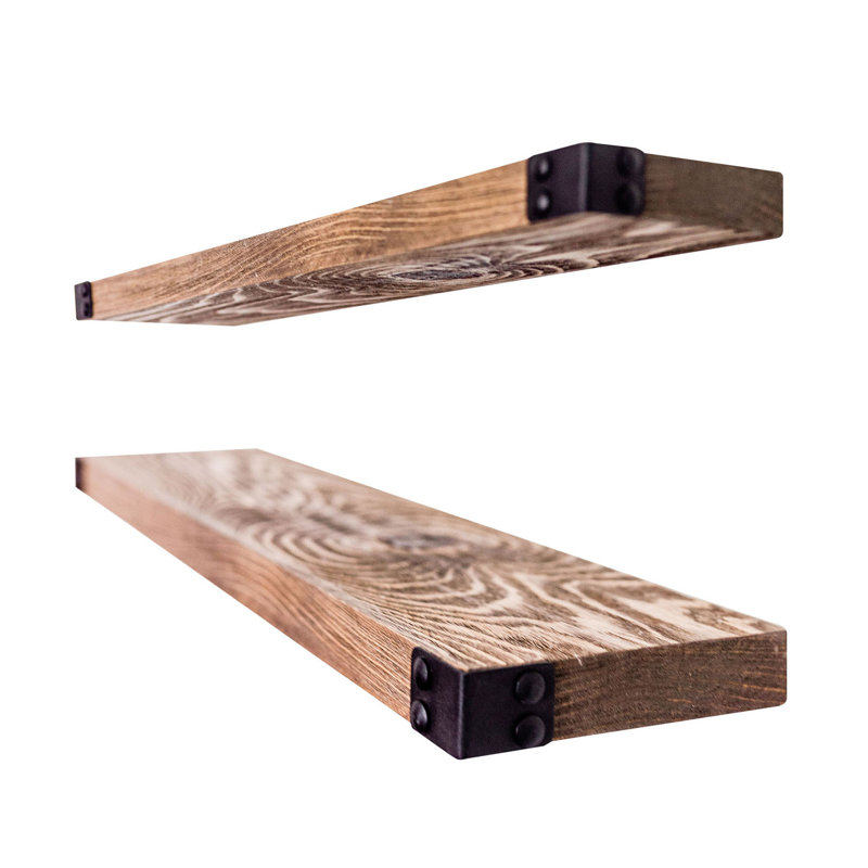 Sylvia Dennis 2 Piece Pine Floating Shelf