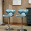 Pivot réglable, similicuir bleu, base, par 2, réglable, revêtement en cuir-1951114065