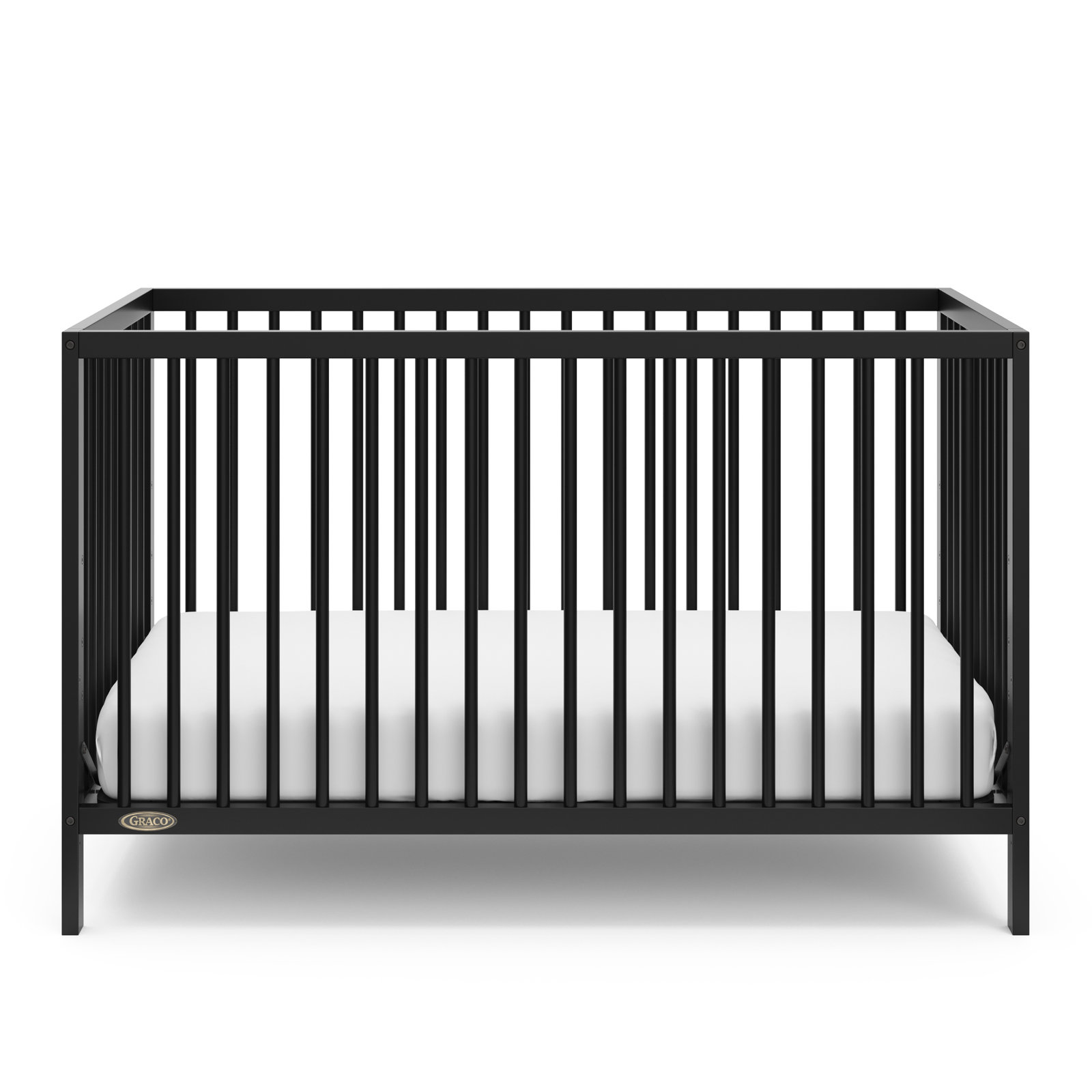 Graco Teddi 5-In-1 Convertible Crib And Teddi Changing Table 2-Piece Nursery Set, Black