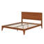 Lit plateforme Mid-Century moderne en bois avec support en lattes de bois-579915360-579915373