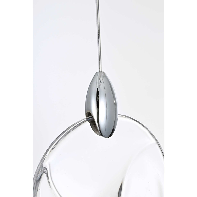 Luminaire suspendu en cristal 6 pouces Avery, Chrome chrome