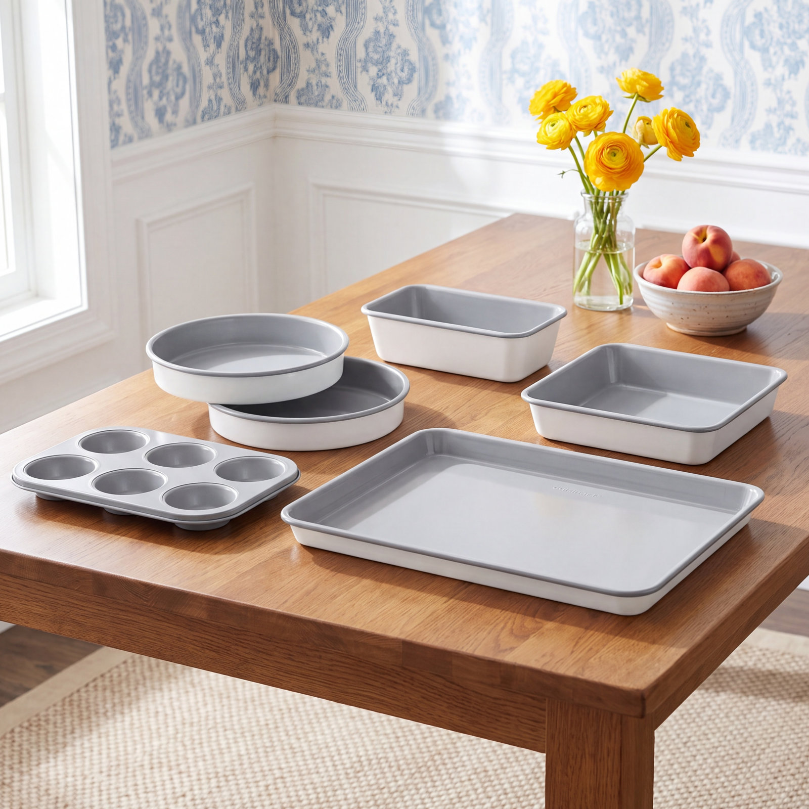 Cuisinart 6-Piece Nonstick Bakeware Set, Coconut Cream (Wayfair Exclusive)