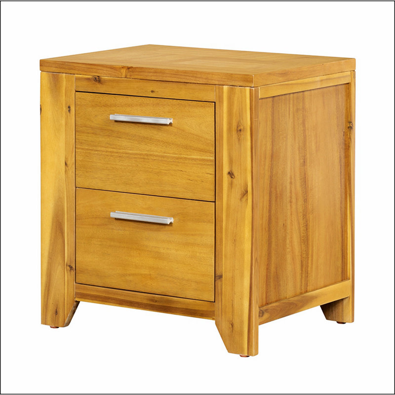Charmante table de chevet compacte avec rangement abondant pour la chambre à coucher