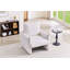 Chaise d'appoint en chenille moderne PlushForm avec coussin moelleux et dossier profilé-129588752