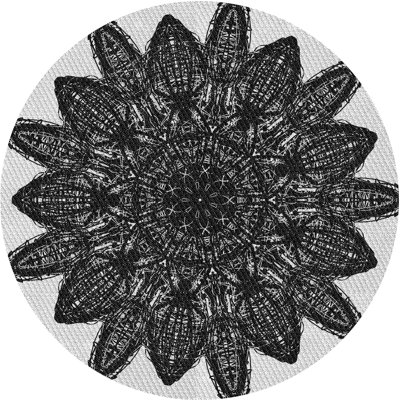 Tapis noir/gris tissé à la machine