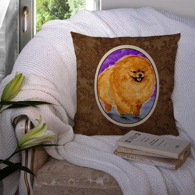 Pomeranian Outdoor Reversible Throw Pillow