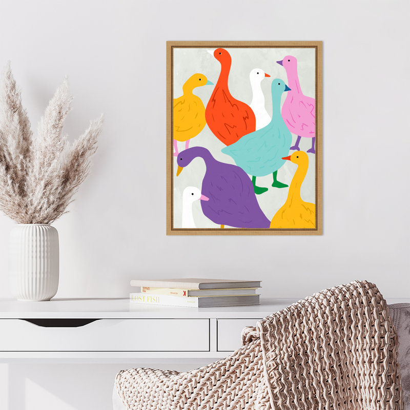 «Duck Around and Find Out» par Maupin, reproduction d'art sur toile encadrée, H 20 po x l 16 po