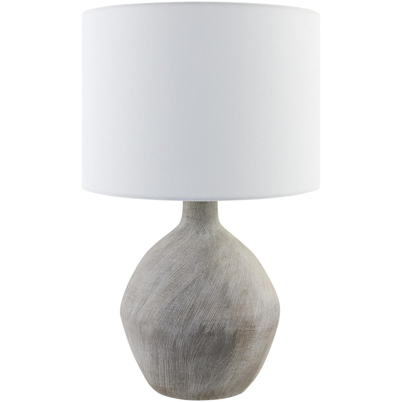 Hirotada Table Lamp, Dark Gray, White