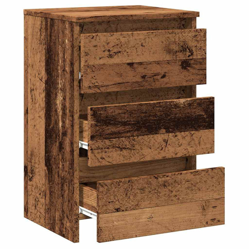 Cowlic Bed Cabinet 40x35x62.5 cm Engineered Wood, Old Wood, 1