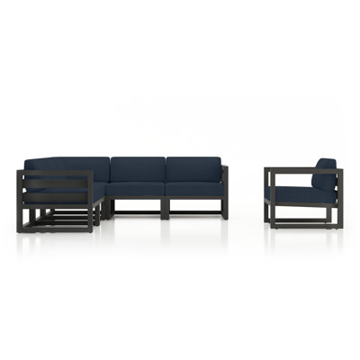 Avion 6 Piece Sectional Set - Black