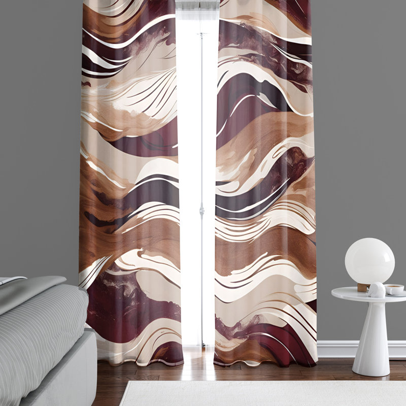Paire de rideaux semi-transparents en polyester Durgy, L 20 po x L 52 po