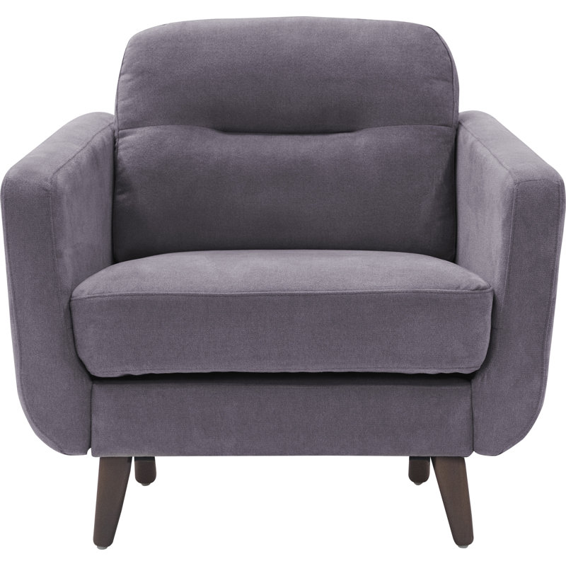 Elle Decor Chloe Upholstered Living Room Armchair, Dark Gray