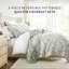 Quilt Set- Lightweight - All Season Quilted Coverlet - Textured Floral-105628169-105628171