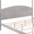 Glorious King Size Canopy Platform Bed With Headboard & Robust Legs, Grey Splendid Wash