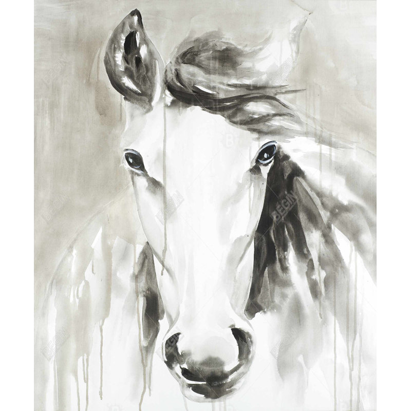 Magnifique cheval abstrait - Toile de bureau animaux pour la décoration