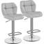 color Height Adjustable Modern Faux Leather Swivel Bar Stools-627611454