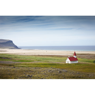 Breidablik Church, Westfjords by PEDRE - No Frame Print on Canvas