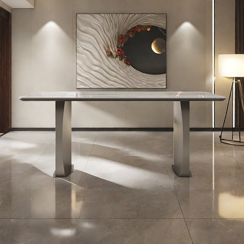 Modern light luxury rectangular dining table, 29.5"H x 70.8"L x 35.4"W