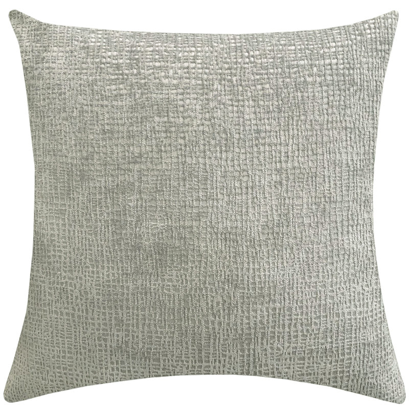 Kimia Square Pillow Cover & Insert, Silver