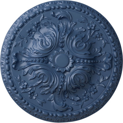 Médaillon de plafond Endurathane Richmond, DE 18 po x P 1 3/8 po (convient aux auvents jusqu'à 2 5/8 po), finition cuivre antique peint à la main