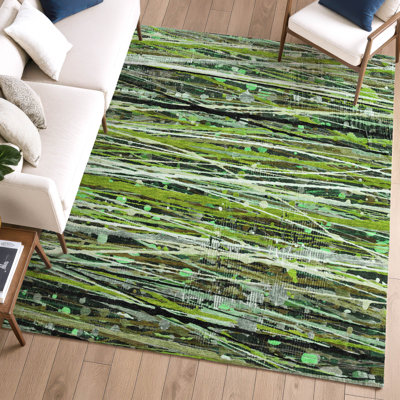 Premium Machine Washable Mayfield AMF2126 Striped Rug