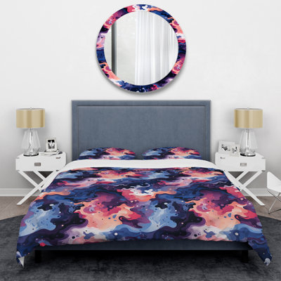 Celestial Camo Ripple - Abstract Duvet Cover Set - Microfiber Polyester