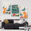 3 Piece Wrapped Canvas Wall Art