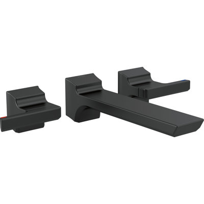 Pivotal Double Handle Wall Mounted Bathroom Faucet