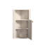 Armoire de rangement en coin Farmhouse avec porte de grange en rotin et tablette réglable