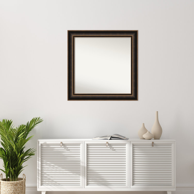 Earnst Solid Wood Wall Mirror, 31.75" x 31.75", Square