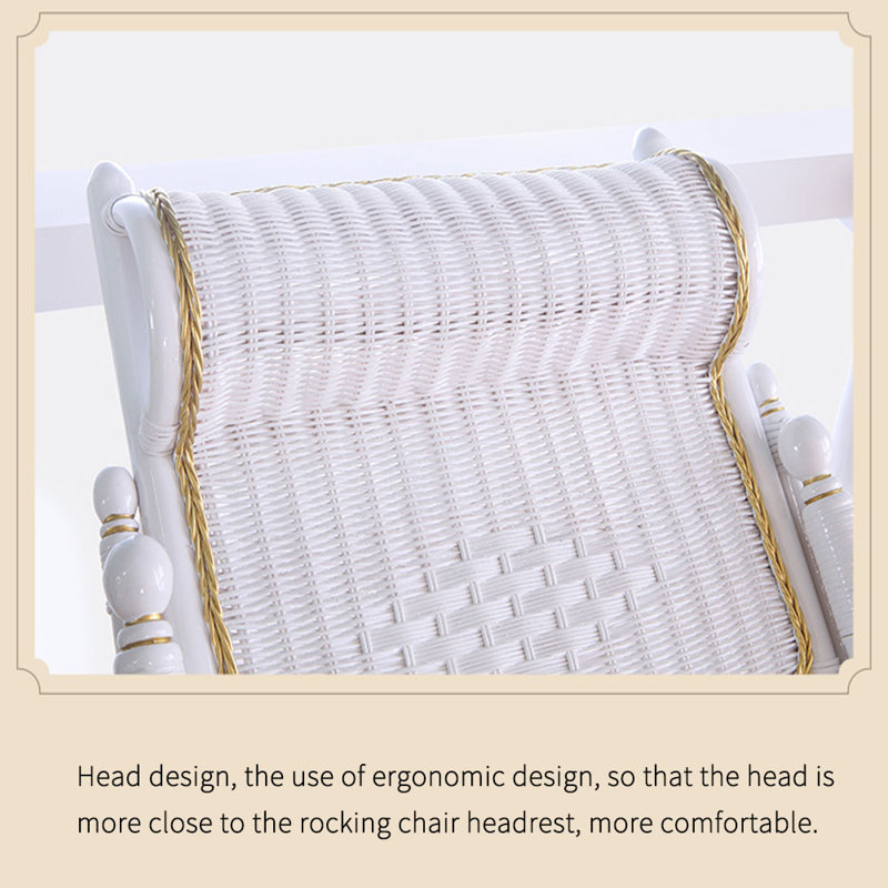 Chaise berçante blanche