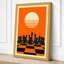 Sun and Chessmen Retro - Wrapped Canvas-1206275417-1206275420