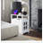 End Table with Charging Station, Narrow Side Table with USB Ports and Outlets, Small Table with Hidden Storage and Open Shelf for Living Room,