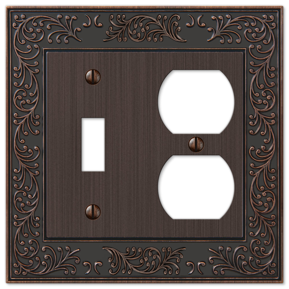 Chanhassen No Subject 2 - Gang Toggle/Duplex Standard Combination Wall Plate Fleur De Lis Living