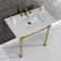 Monarch Ceramic Rectangular Console Bathroom Sink with Overflow