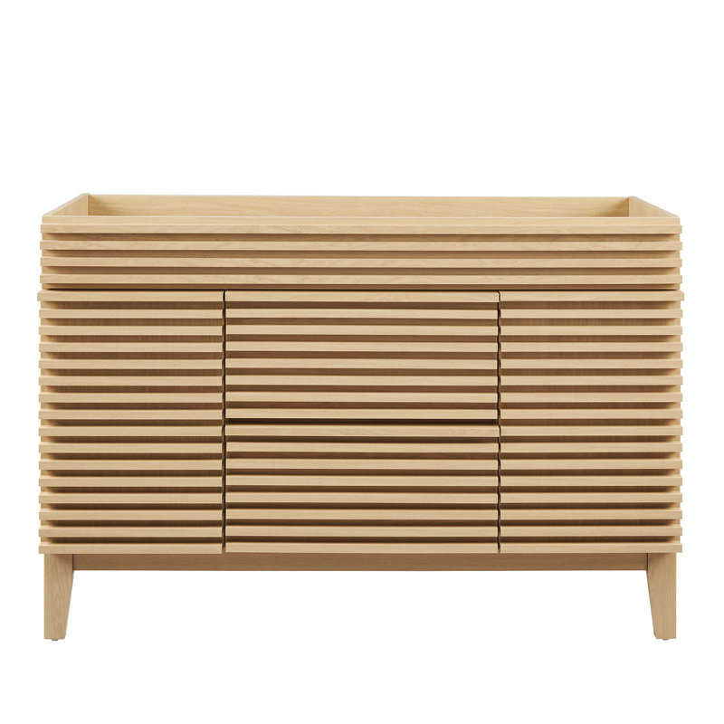 Base de meuble-lavabo simple 48 po Modway Render, Chêne