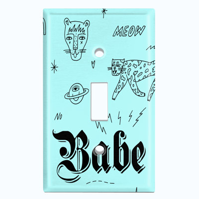 Patterned 1 - Gang Toggle Light Switch Standard Wall Plate