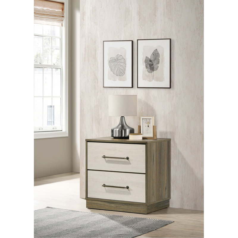 2-Drawer Nightstand For Bedroom
