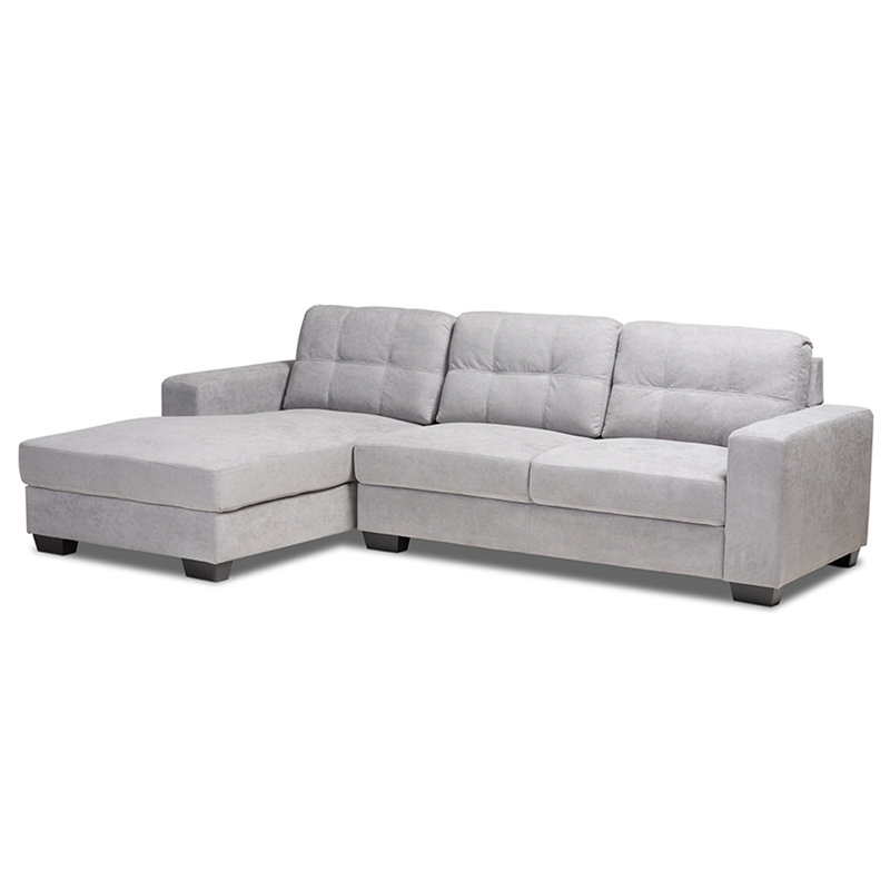 Canapé et chaise longue Alexandrina, Orienté à gauche (vu de face), Gris clair