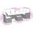  7 Piece Patio Sofa Set With Cushions Black Poly Rattan